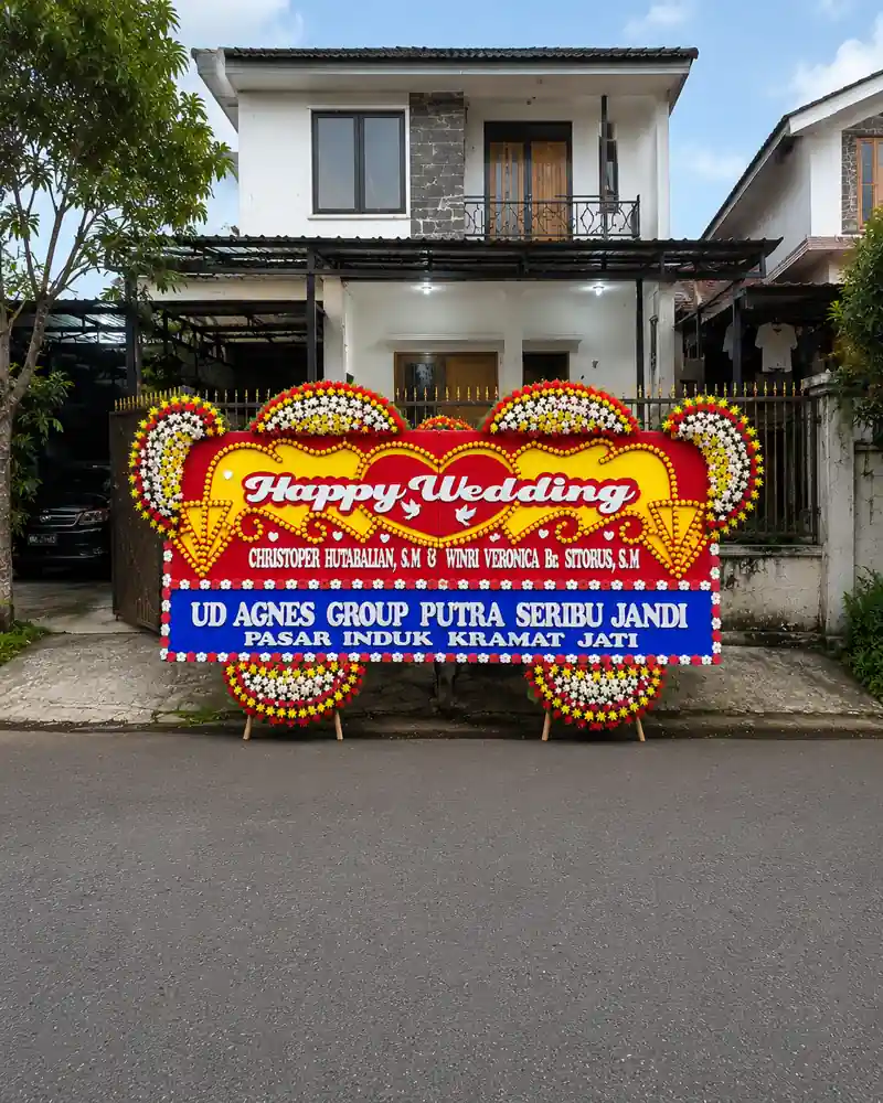 Karangan Bunga Pernikahan Dekat The Tribrata Dharmawangsa Bunga papan Selamat dan Sukses