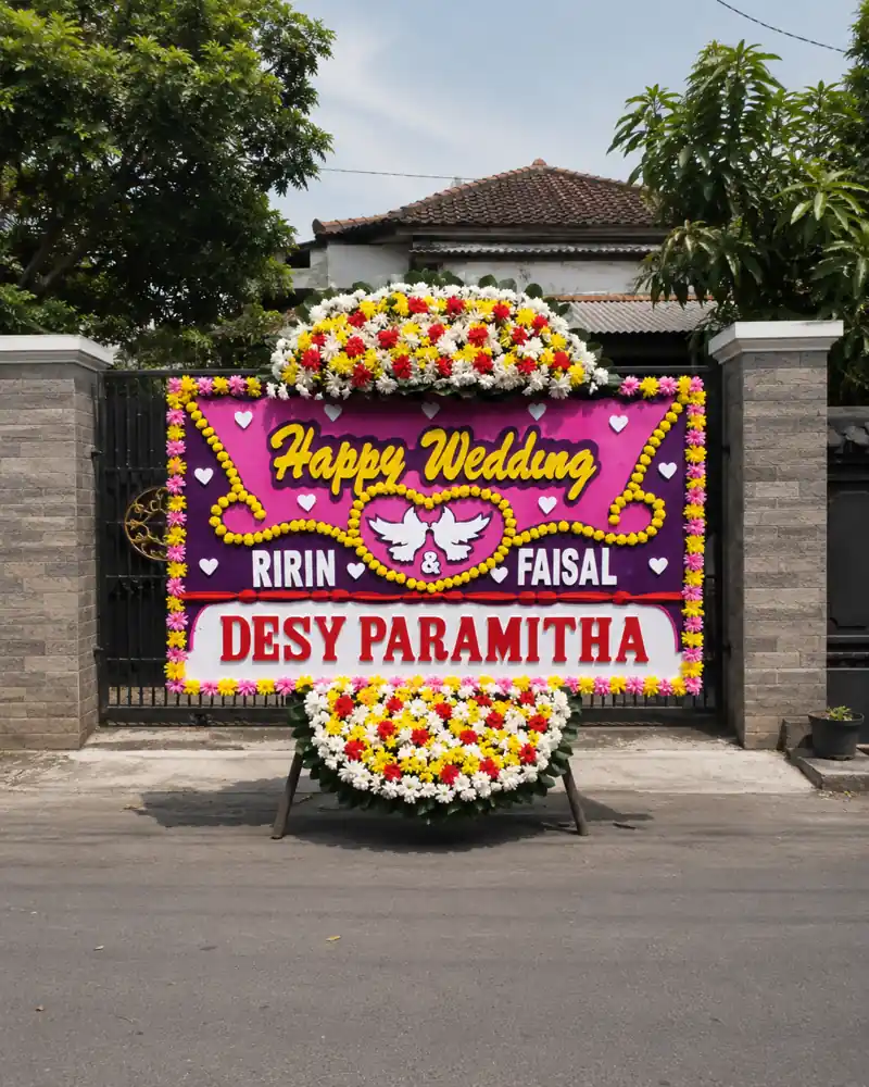 Toko Bunga Tanjung Barat Jakarta Selatan Bunga Papan Happy Wedding Tanjung Barat Jakarta Selatan 1