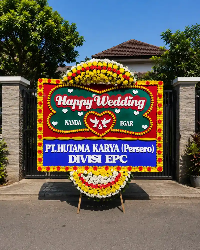 Toko Bunga Tanjung Barat Jakarta Selatan Bunga Papan Happy Wedding Tanjung Barat Jakarta Selatan 2